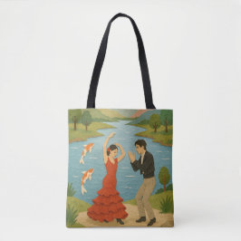 Bolso De Tela Collage de papel de baile Flamenco