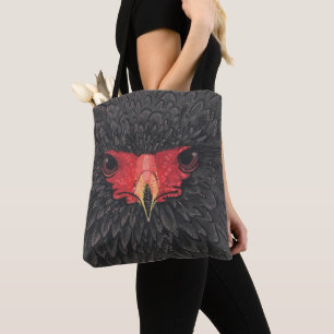 Bolso De Tela Collage de papel de retrato africano de aves águil