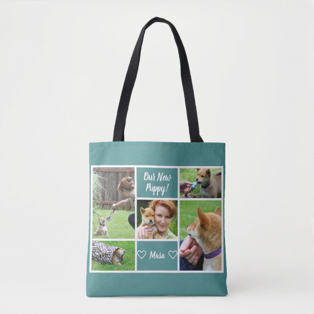 Bolso De Tela Collage de personalizado 5 Mascotas de fotografía  (Anverso)