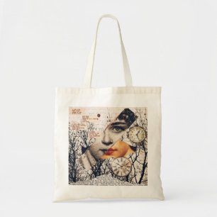 Bolso De Tela Collage de poema de amor vintage Arte sepia romá