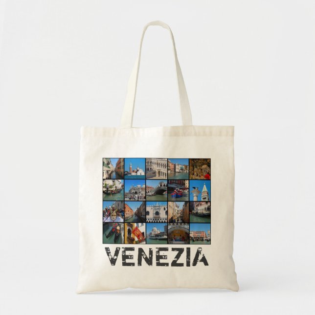 Bolso De Tela Collage de Venecia (Frente)