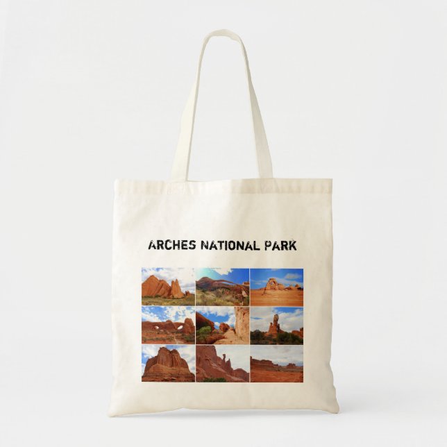 Bolso De Tela Collage del parque nacional de los arcos, Utah, (Frente)