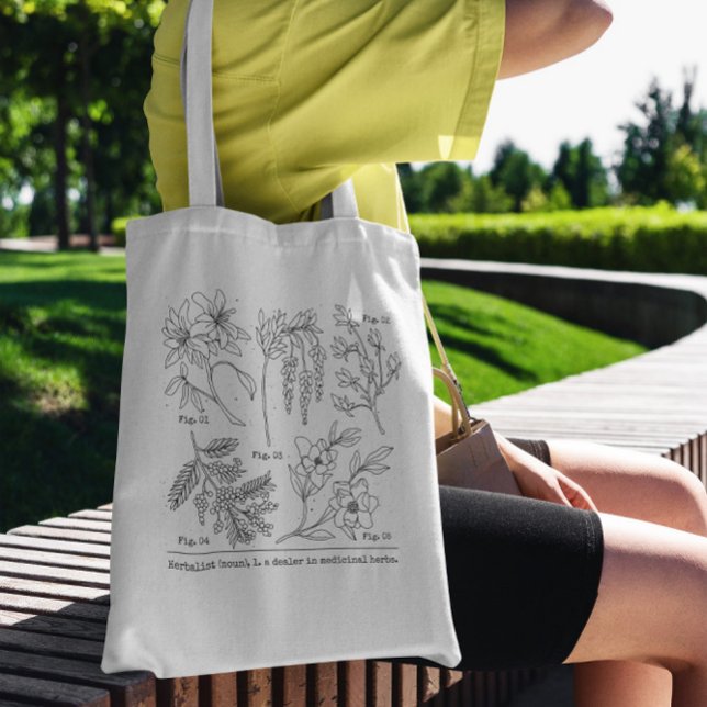 Bolso De Tela Collage floral botánico (Subido por el creador)