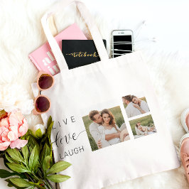 Bolso De Tela Collage moderno Couple Photo & Love You Beauty Gif