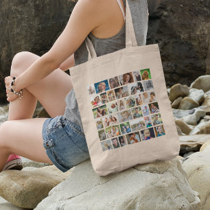 Bolso De Tela Collage personalizado de 36 fotos