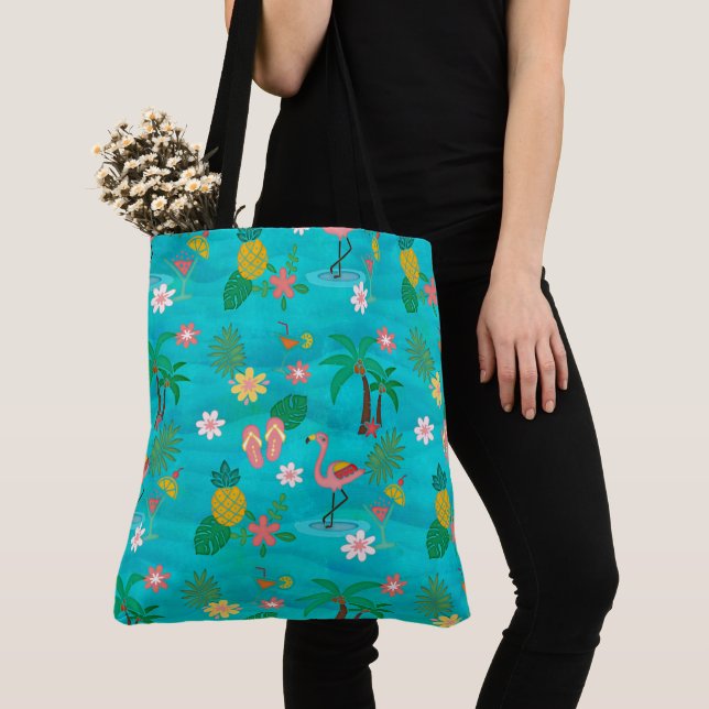 Bolso De Tela Collage tropical (Detalle)
