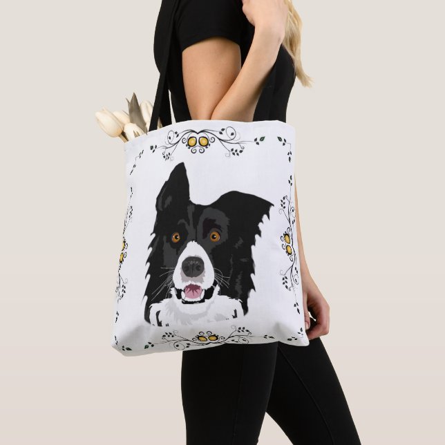 Bolso De Tela Collie de borde (Detalle)