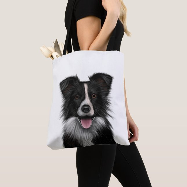Bolso De Tela Collie de frontera - Perro ovino (Detalle)