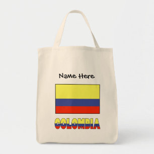 Bolso De Tela Colombia y la bandera colombiana personalizada