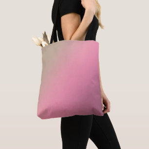 Bolso De Tela Color beige rosa gradiente blanco suave de color n