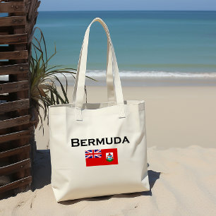 Bolso De Tela Color claro de la bandera del país de las Bermudas