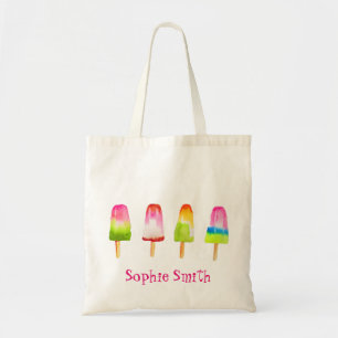 Bolso De Tela Color de agua de verano con bloques de hielo de ca