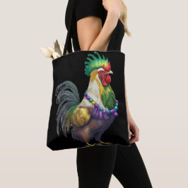 BOLSO DE TELA COLOR DE AGUA MARDI GRAS CHICKEN