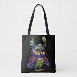 BOLSO DE TELA COLOR DE AGUA MARDI GRAS OWL BIRD