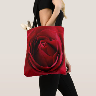 Bolso De Tela color de rosa de color rojo oscuro