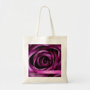 Bolso De Tela Color de rosa púrpura dramático elegante hermoso