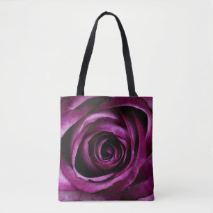 Bolso De Tela Color de rosa púrpura oscuro