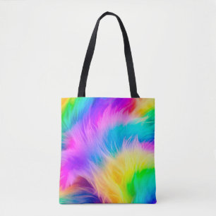 Bolso De Tela Color del arcoiris Fur Design-75293