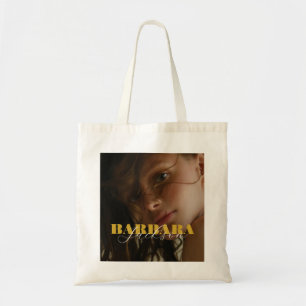 Bolso De Tela Color dorado moderno Añadir nombre