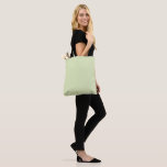 Bolso De Tela Color en blanco sólido verde del té<br><div class="desc">El color verde sólido del té en blanco es un verde claro con el dedo de la tierra. Color colorido que lo hace adecuado para muchos diseños y colores sólidos. Color alegre con inspiración y felicidad alegres. Hex# E1EDBD</div>
