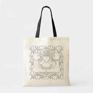 Bolso De Tela Color Me DIY Teddy Bear Hearts