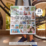 Bolso De Tela Color Personalizado de la abuela moderna 21 Collag<br><div class="desc">Bolsa De Tote De Color Personalizado De La Abuela 21 Moderna. Cree un collage de fotos con una bolsa de tetas para que GRANDMA muestre a sus nietos utilizando esta plantilla de collage de fotos fácil de cargar con 21 imágenes de diferentes formas y tamaños y una tipografía moderna y...</div>