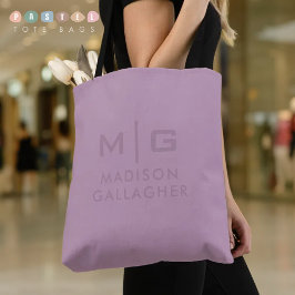 Bolso De Tela Color Púrpura Lavanda Pastel Suave Sólido