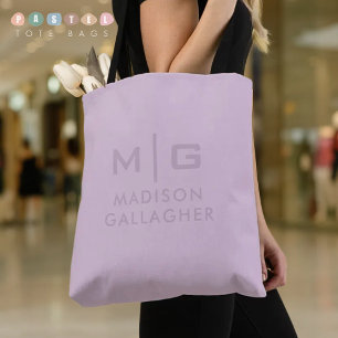 Bolso De Tela Color Púrpura Lavanda Pastel Suave Sólido