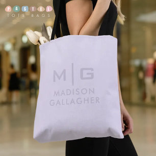 Bolso De Tela Color Púrpura Lavanda Pastel Suave Sólido
