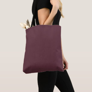 Bolso De Tela Color sólido de Borgoña