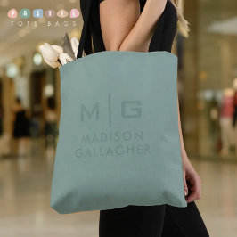 Bolso De Tela Color Verde Musgo Sage Pastel Luz Suave Sólida