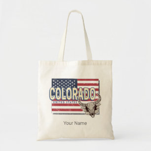 Bolso De Tela Colorado Estados Unidos Retro State Map Vintage US