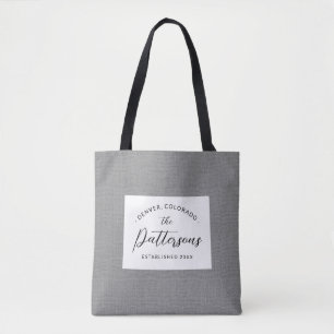 Bolso De Tela Colorado Family Monogram State Tote Bag