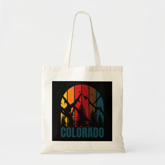 Bolso De Tela Colorado Mountains Retro (Frente)