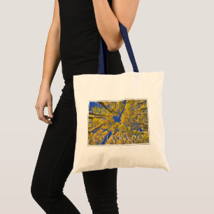 Bolso De Tela Colorado Otoño   Bosque de Aspen en Otoño