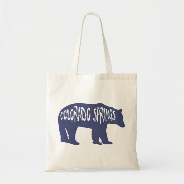 Bolso De Tela Colorado Springs Bear (Frente)