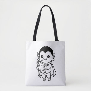 Bolso De Tela Colorea tu propio vampiro kawaii tropical coco