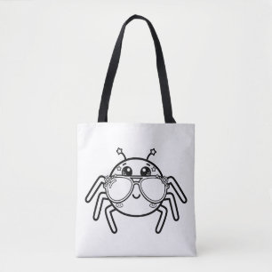 Bolso De Tela Colorea tus propias gafas de sol de araña Kawaii