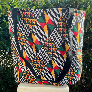 Bolso De Tela Colores abstractos africanos vibrantes