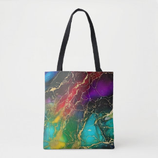 Bolso De Tela Colores arcoiris Tote de tinta de alcohol