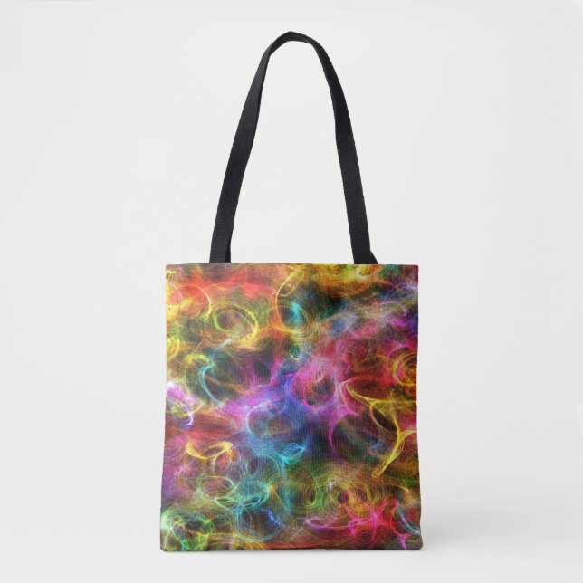 Bolso De Tela Colores brillantes Swirls aleatorios (Anverso)