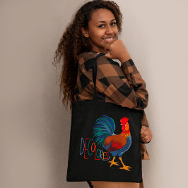 Bolso De Tela Colores Cursillo Colorful Rooster
