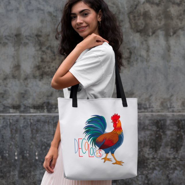 Bolso De Tela Colores Cursillo Colorful Rooster (Subido por el creador)
