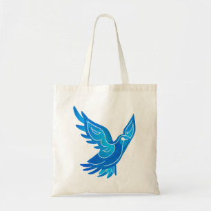 Bolso De Tela Colores de agua azules y blancos