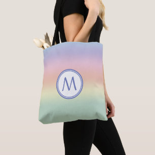 Bolso De Tela Colores de agua en colores pastel cones monograma