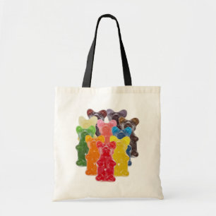 Bolso De Tela colores de arcoiris amante de los dulces oso