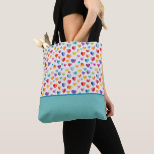 Bolso De Tela Colores de arcoiris Bloque de color de color de co