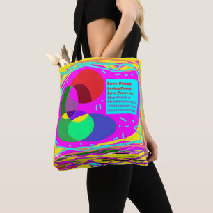 Bolso De Tela Colores de arte hippy de paz para Navidades y en c