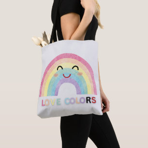 Bolso De Tela Colores del amor arte de arcoíris diseños de San V