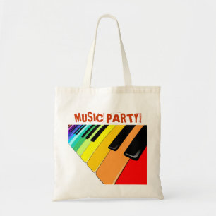 Bolso De Tela Colores del fiesta de la música del teclado